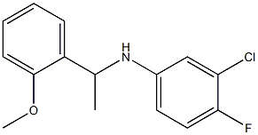 3-chloro-4-fluoro-N-[1-(2-methoxyphenyl)ethyl]aniline Struktur