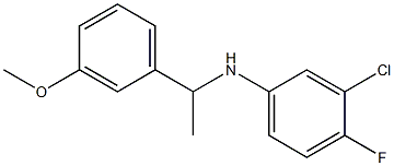 3-chloro-4-fluoro-N-[1-(3-methoxyphenyl)ethyl]aniline Struktur