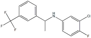 3-chloro-4-fluoro-N-{1-[3-(trifluoromethyl)phenyl]ethyl}aniline Struktur