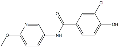 3-chloro-4-hydroxy-N-(6-methoxypyridin-3-yl)benzamide Struktur