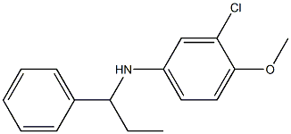 3-chloro-4-methoxy-N-(1-phenylpropyl)aniline Struktur