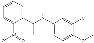 3-chloro-4-methoxy-N-[1-(2-nitrophenyl)ethyl]aniline Struktur