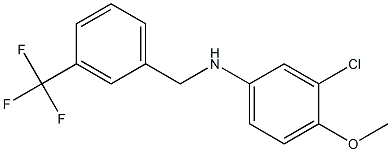 3-chloro-4-methoxy-N-{[3-(trifluoromethyl)phenyl]methyl}aniline Struktur