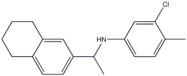 3-chloro-4-methyl-N-[1-(5,6,7,8-tetrahydronaphthalen-2-yl)ethyl]aniline Struktur