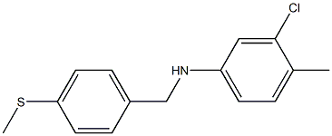 3-chloro-4-methyl-N-{[4-(methylsulfanyl)phenyl]methyl}aniline Struktur