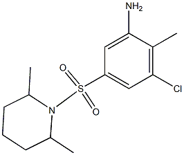 3-chloro-5-[(2,6-dimethylpiperidine-1-)sulfonyl]-2-methylaniline Struktur