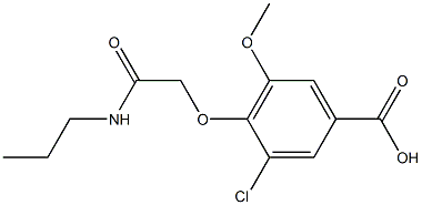 3-chloro-5-methoxy-4-[(propylcarbamoyl)methoxy]benzoic acid Struktur