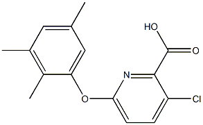 3-chloro-6-(2,3,5-trimethylphenoxy)pyridine-2-carboxylic acid Struktur