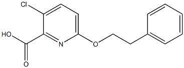 3-chloro-6-(2-phenylethoxy)pyridine-2-carboxylic acid Struktur