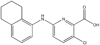 3-chloro-6-(5,6,7,8-tetrahydronaphthalen-1-ylamino)pyridine-2-carboxylic acid Struktur