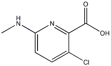 3-chloro-6-(methylamino)pyridine-2-carboxylic acid Struktur