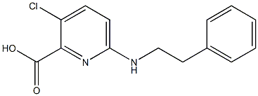 3-chloro-6-[(2-phenylethyl)amino]pyridine-2-carboxylic acid Struktur