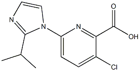 3-chloro-6-[2-(propan-2-yl)-1H-imidazol-1-yl]pyridine-2-carboxylic acid Struktur