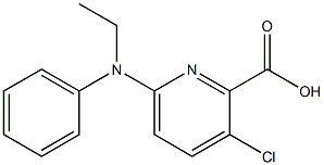 3-chloro-6-[ethyl(phenyl)amino]pyridine-2-carboxylic acid Struktur