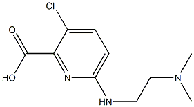 3-chloro-6-{[2-(dimethylamino)ethyl]amino}pyridine-2-carboxylic acid Struktur