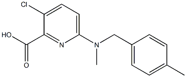 3-chloro-6-{methyl[(4-methylphenyl)methyl]amino}pyridine-2-carboxylic acid Struktur