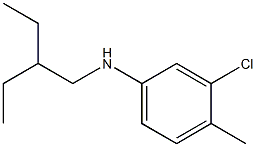 3-chloro-N-(2-ethylbutyl)-4-methylaniline Struktur