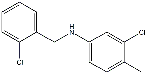 3-chloro-N-[(2-chlorophenyl)methyl]-4-methylaniline Struktur