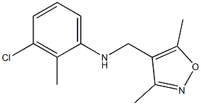 3-chloro-N-[(3,5-dimethyl-1,2-oxazol-4-yl)methyl]-2-methylaniline Struktur