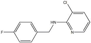 3-chloro-N-[(4-fluorophenyl)methyl]pyridin-2-amine Struktur