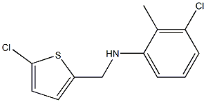 3-chloro-N-[(5-chlorothiophen-2-yl)methyl]-2-methylaniline Struktur