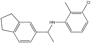 3-chloro-N-[1-(2,3-dihydro-1H-inden-5-yl)ethyl]-2-methylaniline Struktur