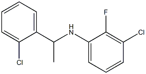 3-chloro-N-[1-(2-chlorophenyl)ethyl]-2-fluoroaniline Struktur