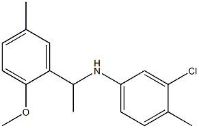 3-chloro-N-[1-(2-methoxy-5-methylphenyl)ethyl]-4-methylaniline Struktur