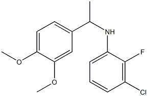 3-chloro-N-[1-(3,4-dimethoxyphenyl)ethyl]-2-fluoroaniline Struktur