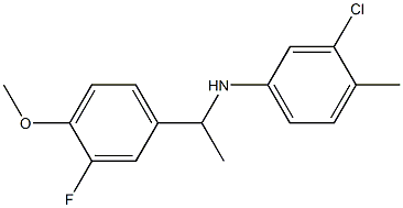 3-chloro-N-[1-(3-fluoro-4-methoxyphenyl)ethyl]-4-methylaniline Struktur