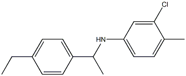 3-chloro-N-[1-(4-ethylphenyl)ethyl]-4-methylaniline Struktur