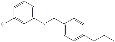 3-chloro-N-[1-(4-propylphenyl)ethyl]aniline Struktur