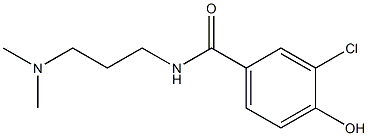 3-chloro-N-[3-(dimethylamino)propyl]-4-hydroxybenzamide Struktur