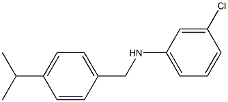 3-chloro-N-{[4-(propan-2-yl)phenyl]methyl}aniline Struktur