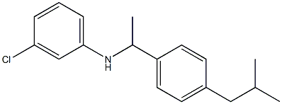 3-chloro-N-{1-[4-(2-methylpropyl)phenyl]ethyl}aniline Struktur