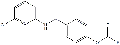 3-chloro-N-{1-[4-(difluoromethoxy)phenyl]ethyl}aniline Struktur