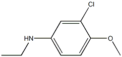 3-chloro-N-ethyl-4-methoxyaniline Struktur