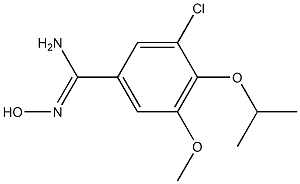 3-chloro-N'-hydroxy-4-isopropoxy-5-methoxybenzenecarboximidamide Struktur