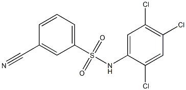 3-cyano-N-(2,4,5-trichlorophenyl)benzene-1-sulfonamide Struktur