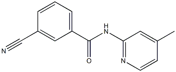 3-cyano-N-(4-methylpyridin-2-yl)benzamide Struktur