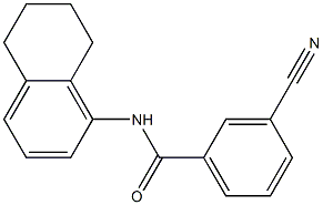 3-cyano-N-(5,6,7,8-tetrahydronaphthalen-1-yl)benzamide Struktur