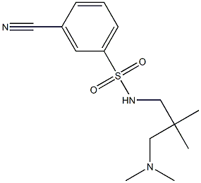 3-cyano-N-[3-(dimethylamino)-2,2-dimethylpropyl]benzenesulfonamide Struktur