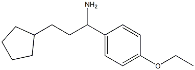 3-cyclopentyl-1-(4-ethoxyphenyl)propan-1-amine Struktur