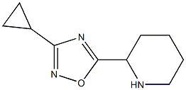 3-cyclopropyl-5-(piperidin-2-yl)-1,2,4-oxadiazole Struktur