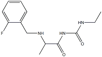 3-ethyl-1-(2-{[(2-fluorophenyl)methyl]amino}propanoyl)urea Struktur