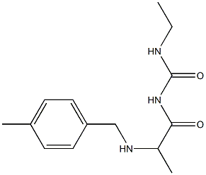 3-ethyl-1-(2-{[(4-methylphenyl)methyl]amino}propanoyl)urea Struktur