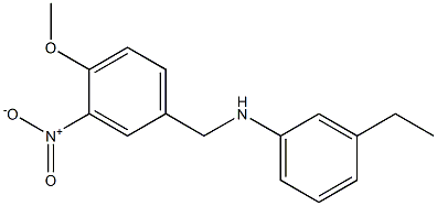 3-ethyl-N-[(4-methoxy-3-nitrophenyl)methyl]aniline Struktur