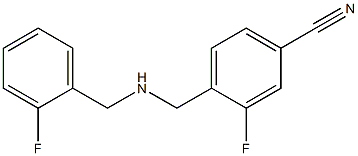 3-fluoro-4-({[(2-fluorophenyl)methyl]amino}methyl)benzonitrile Struktur