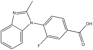 3-fluoro-4-(2-methyl-1H-1,3-benzodiazol-1-yl)benzoic acid Struktur