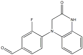 3-fluoro-4-(3-oxo-1,2,3,4-tetrahydroquinoxalin-1-yl)benzaldehyde Struktur